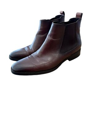GIFENNSE Men's Chelsea Boots Brown Leather Ankle Boots Size 9.5
